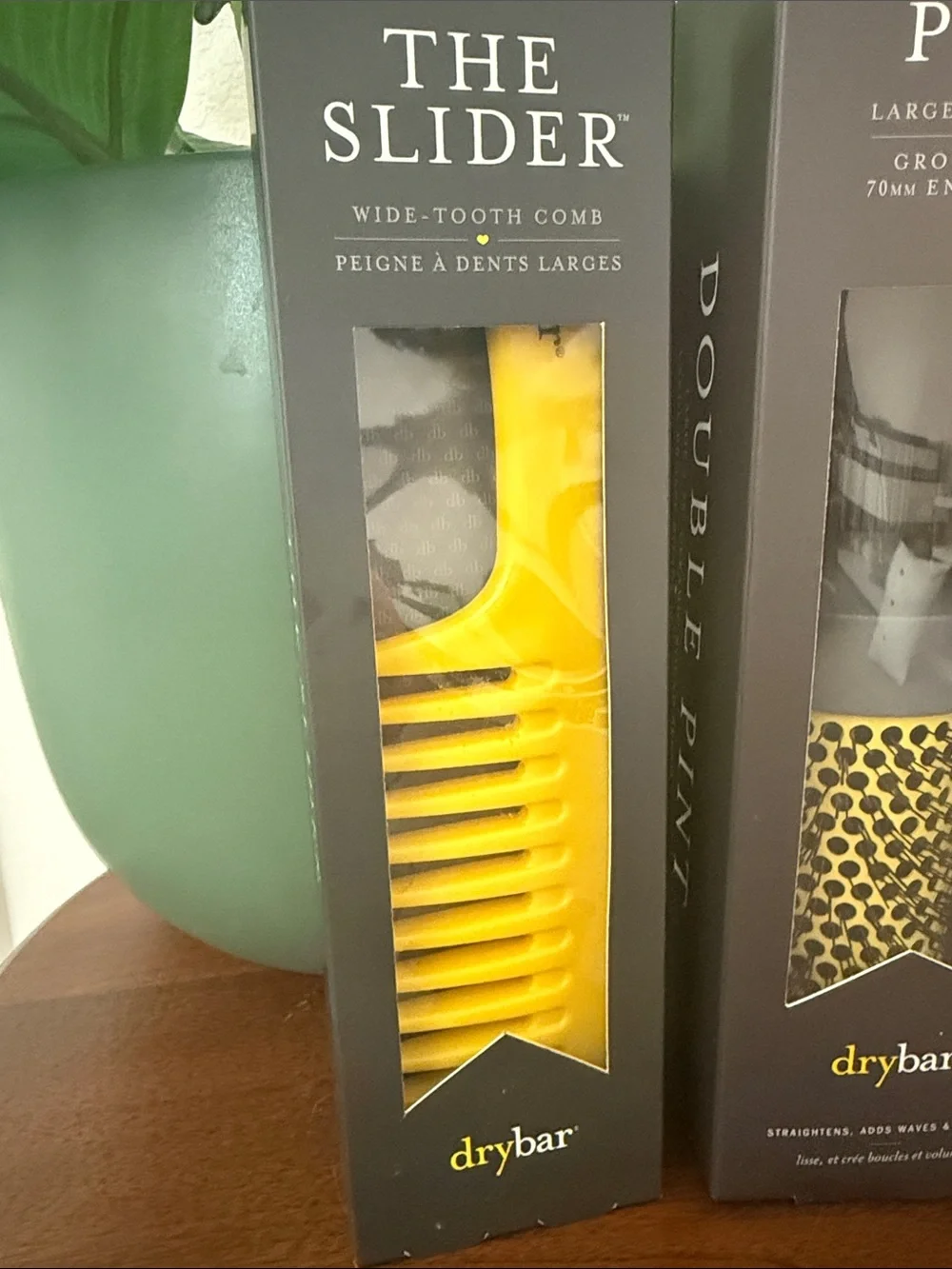 Drybar Yellow Double Pint Ceramic Brush & The Slider Wide-Tooth Comb (SET)
